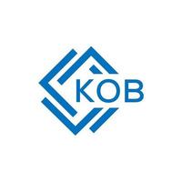 KOB letter logo design on white background. KOB creative circle letter logo concept. KOB letter design. vector