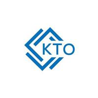 kto letra logo diseño en blanco antecedentes. kto creativo circulo letra logo concepto. kto letra diseño. vector