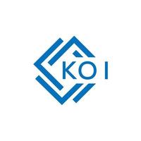 KOI letter logo design on white background. KOI creative circle letter logo concept. KOI letter design. vector