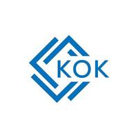 kok letra logo diseño en blanco antecedentes. kok creativo circulo letra logo concepto. kok letra diseño. vector