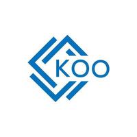 KOO letter logo design on white background. KOO creative circle letter logo concept. KOO letter design. vector