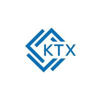 KTX letter logo design on white background. KTX creative circle letter logo concept. KTX letter design. vector