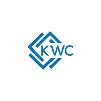 KWC letter logo design on white background. KWC creative circle letter logo concept. KWC letter design. vector