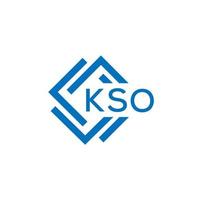 KSO letter logo design on white background. KSO creative circle letter logo concept. KSO letter design. vector