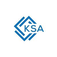 KSA letter logo design on white background. KSA creative circle letter logo concept. KSA letter design. vector