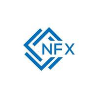 nfx letra logo diseño en blanco antecedentes. nfx creativo circulo letra logo concepto. nfx letra diseño. vector