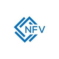 nfv letra logo diseño en blanco antecedentes. nfv creativo circulo letra logo concepto. nfv letra diseño. vector