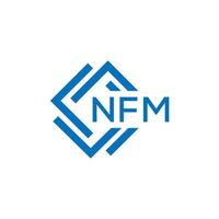 nfm letra logo diseño en blanco antecedentes. nfm creativo circulo letra logo concepto. nfm letra diseño. vector