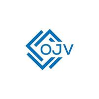 OJV letter logo design on white background. OJV creative circle letter logo concept. OJV letter design. vector