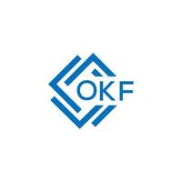 OKF letter logo design on white background. OKF creative circle letter logo concept. OKF letter design. vector