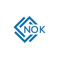 NOK letter logo design on white background. NOK creative circle letter logo concept. NOK letter design. vector