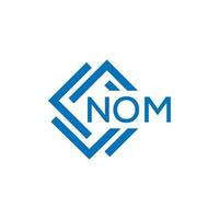 NOM letter logo design on white background. NOM creative circle letter logo concept. NOM letter design. vector