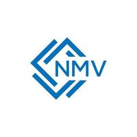 nmv letra logo diseño en blanco antecedentes. nmv creativo circulo letra logo concepto. nmv letra diseño. vector