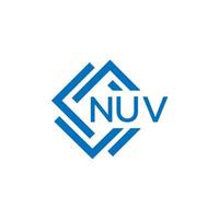 NUV letter logo design on white background. NUV creative circle letter logo concept. NUV letter design. vector
