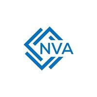NVA letter logo design on white background. NVA creative circle letter logo concept. NVA letter design. vector
