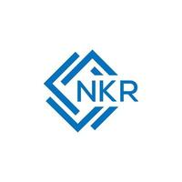 NKR letter logo design on white background. NKR creative circle letter logo concept. NKR letter design.NKR letter logo design on white background. NKR c vector