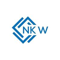 nkw creativo circulo letra logo concepto. nkw letra diseño.nkw letra logo diseño en blanco antecedentes. nkw creativo circulo letra logo concepto. nkw letra diseño. vector