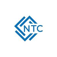 NTC letter logo design on white background. NTC creative circle letter logo concept. NTC letter design. vector