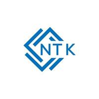 NTK letter logo design on white background. NTK creative circle letter logo concept. NTK letter design. vector