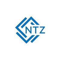 NTZ letter logo design on white background. NTZ creative circle letter logo concept. NTZ letter design. vector