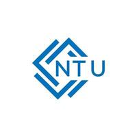 NTU letter logo design on white background. NTU creative circle letter logo concept. NTU letter design. vector