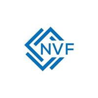 NVF letter logo design on white background. NVF creative circle letter logo concept. NVF letter design. vector