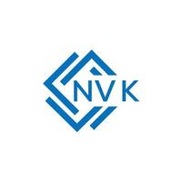 NVK letter logo design on white background. NVK creative circle letter logo concept. NVK letter design. vector