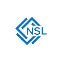 NSL letter logo design on white background. NSL creative circle letter logo concept. NSL letter design. vector