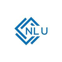 NLU letter logo design on white background. NLU creative circle letter logo concept. NLU letter design. vector