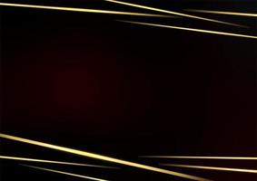 Luxury abstract gold line banner presentation dark background vector