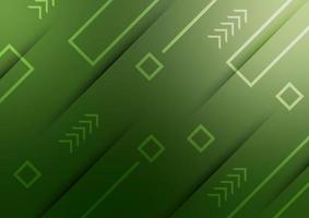 Geometric green gradient arrow modern background vector