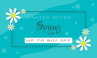 Spring sale promotion template vector