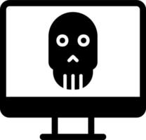 muerto pantalla vector icono