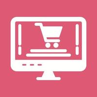 icono de vector de compras en línea