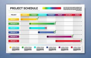 plantilla de horario semanal vector