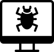 icono de vector de virus informático