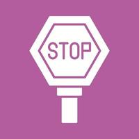 icono de vector de señal de stop