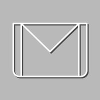 icono de vector de correo electrónico único