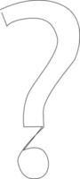 Continuous one line drawing question marks symbols. Frequently Asked Questions Concept. Single line draw design vector graphic illustration.