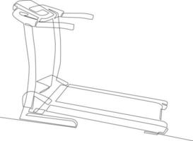 Single one line drawing Exercise machines. Fitness activity concept. Continuous line draw design graphic vector illustration.