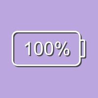 Unique Full Battery Vector Icon