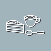 icono de vector de café servido