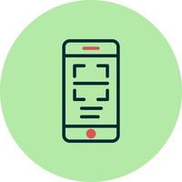 escaneo de icono de vector de código qr