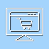 icono de vector de sitio web de comercio electrónico