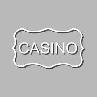 icono de vector de signo de casino