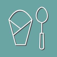 Spoon and Napkin Vector Icon