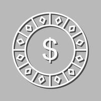 Dollar Chip Vector Icon