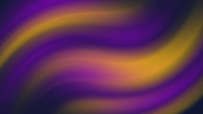 Bright purple and yellow gradient background texture. Seamless loop 4k animation on liquid surface. Motion and background design concept. Moving dynamic waves rendering 3d