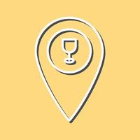 Unique Bar Location Vector Icon