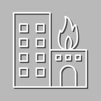 Unique Burning Building Vector Icon